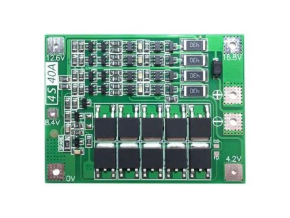 TIPA Ochranný obvod a balancér pre 4 Li-Ion články 18650, prúd do 40A