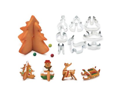 FAMILY Sada vykrajovačov FAMILY 55990B 3D Vianoce