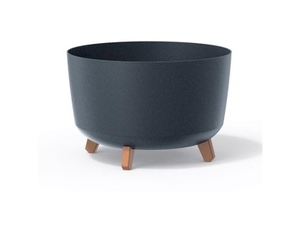 PROSPERPLAST Kvetináč GRACIA STANDARD ECO WOOD antracit 23,5cm