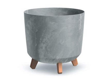 PROSPERPLAST Kvetináč GRACIA TUBUS BETON EFFECT sivý 29,8cm