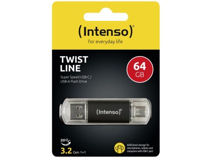 Intenso INTENSO Twist Line, USB-C/USB-A, USB Kľúč, 64GB