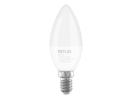 RETLUX Žiarovka LED E14 5W C37 biela teplá RETLUX REL 35 4ks