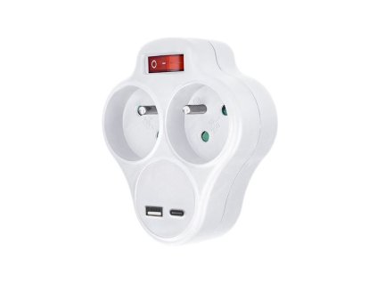 SOLIGHT Zásuvka rozbočovacia SOLIGHT P99USBC