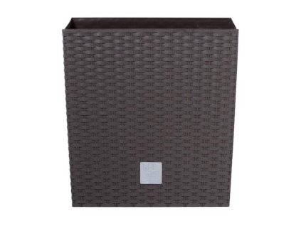 PROSPERPLAST Květináč RATO SQUARE 17x17x17cm umbra