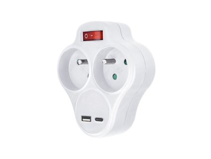 SOLIGHT Zásuvka rozbočovacia SOLIGHT P99USBC-PD20
