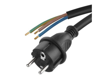 EMOS Flexo šnúra guma/neoprén 3x1,5mm2 3m čierna