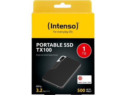Intenso INTENSO TX100, Externý SSD disk, 1TB, čierny
