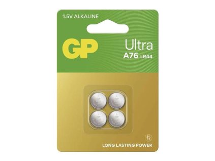 GP Batéria LR44 (A76U) GP Ultra alkalická 4ks