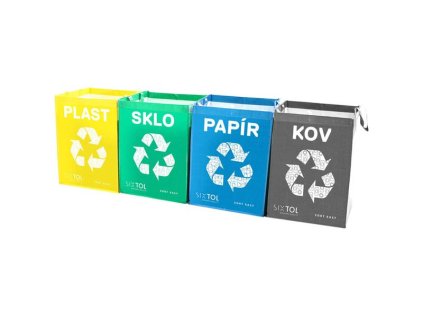 SIXTOL Tašky na triedený odpad SIXTOL Sort Easy 4 Metal 4x36l