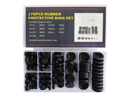 TIPA Gumová záslepka do otvorov 6-20mm sada 170ks