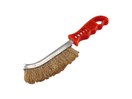 EXTOL Kartáč ocelový pomosazený - plastová rukojeť 240mm EXTOL CRAFT