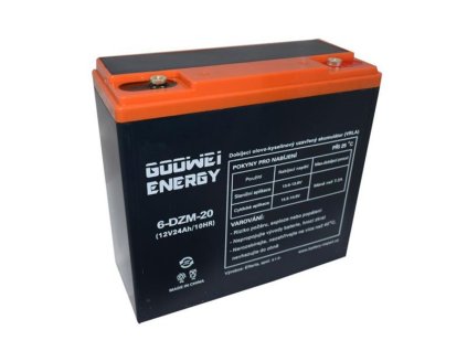 Trakčný olovený akumulátor 12V 24Ah GOOWEI ENERGY 6-DZM-20 Pb