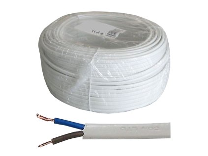 HADEX Dvojlinka 2x0,75mm2 plochá 230V H03VVH2-F (CYLY 2x0,75) balenie 50m