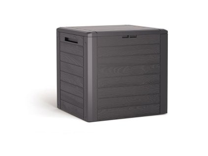 PROSPERPLAST Box záhradný WOODEBOX umbra 58,5cm - 140l