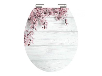 SCHÜTTE WC sedátko SCHÜTTE Flowers And Wood Soft Close MDF
