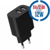 Gembird GEMBIRD TA-UC-2A12-01, Nabíjačka, 2x USB-A, 12W, č