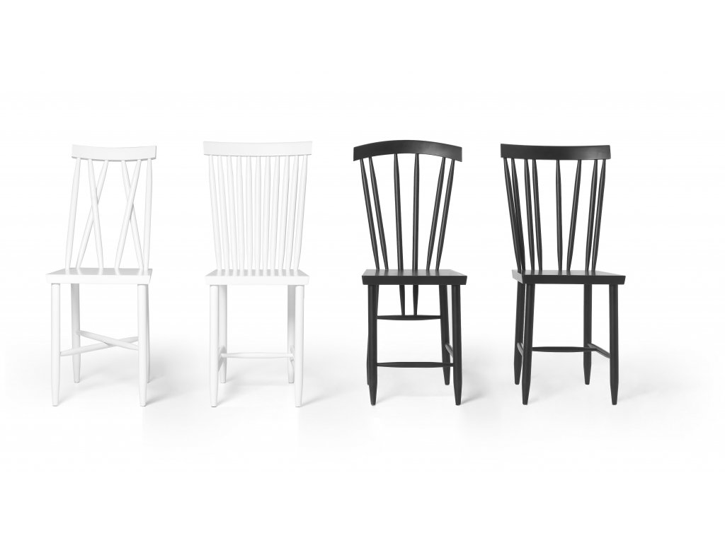 Židle Family dřevěná - černá / bílá / dub - LaConception