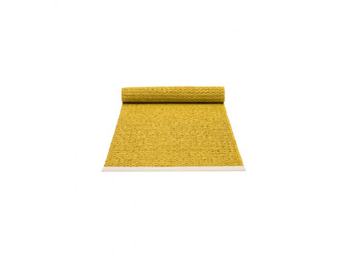 žlutý stolní běhoun MONO Pappelina, z PVC bez ftalátů