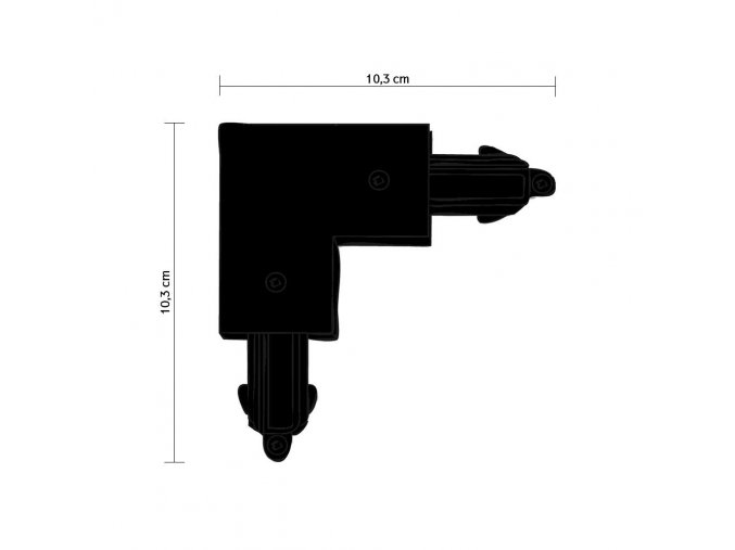 Angle connector Halo Track černý
