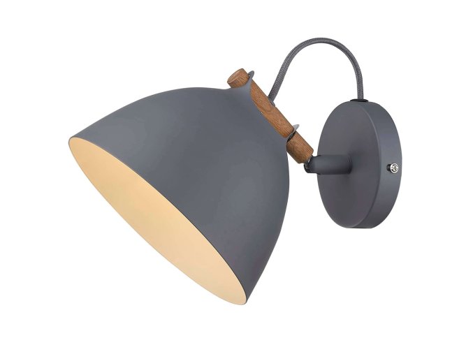 Nástěnná lampa Århus šedá/přírodní