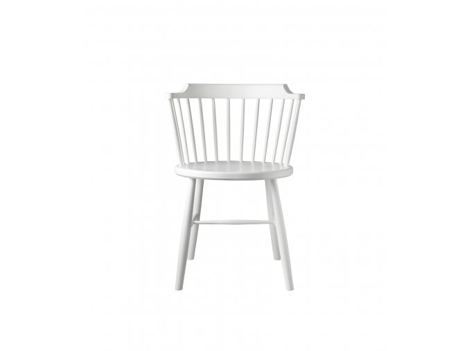bílá židle z bukového masivu s žebrováním