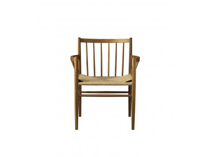 Židle z kouřovaného dubového masivu J81 přírodní barva olejovaný