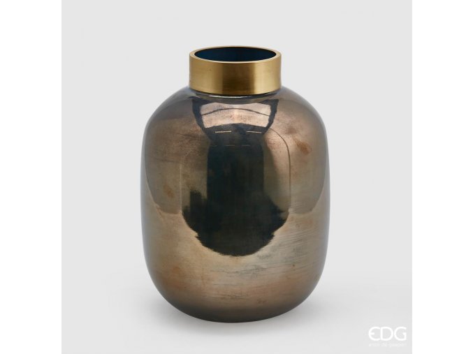 Skleněná váza Collometal H33 bronzová