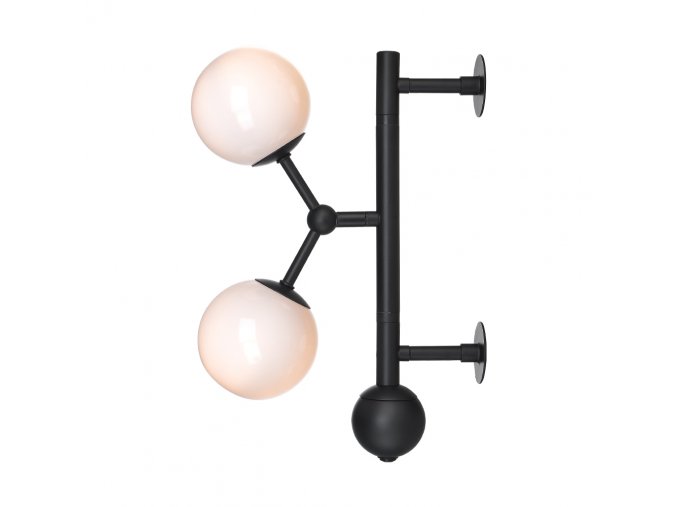 skleněná designová nástěnná lampa Atom
