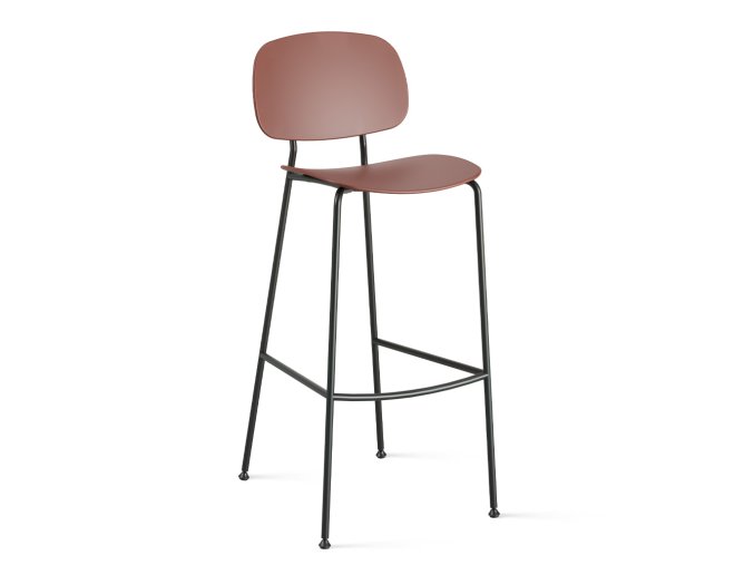 Tondina pop marsala black bar stool civetta