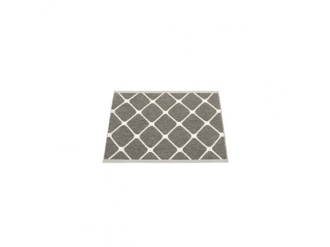 bílá, šedá, vinylový koberec REX, vzor drátěného plotu, kachliček, Charcoal, Vanilla