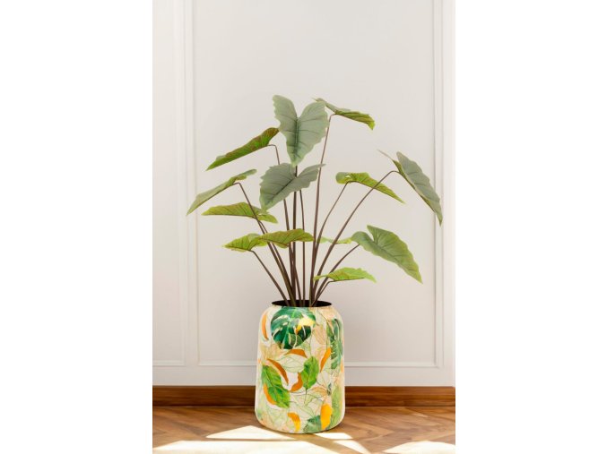 Květináč Lush Botanic, kov, barevný, vzor botanic, Fleur Ami