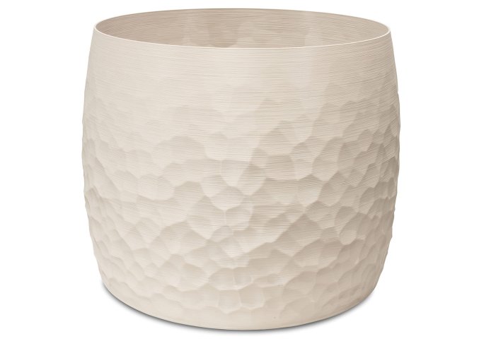 Organický 3D květináč, kompozit, šedý, Fleur Ami