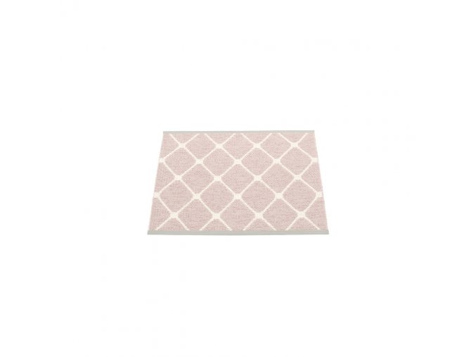 bílá, růžová, vinylový koberec REX, vzor drátěného plotu, kachliček, Pale Rose, Vanilla