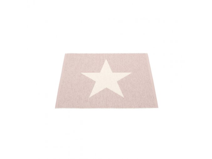 růžový, bílý, vinylový koberec VIGGO ONE, vzor hvězdy, pale rose, vanilla