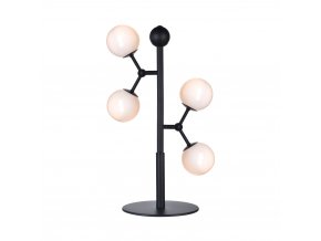 skleněná designová stojací lampa Atom