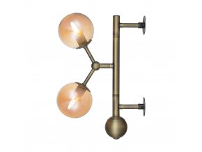 skleněná designová nástěnná lampa Atom