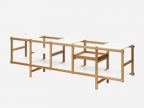 Úložný policový systém Frame - nízká otevřená konzole, regál, Design House Stockholm