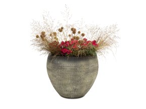 Grace, květináč, velký, podlahový, hliník, kov, šedá, Fleur Ami
