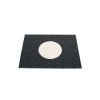 Černý tkaný vinylový koberec běhoun Pappelina VERA Black small one, kruhy