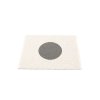 Šedý tkaný vinylový koberec běhoun Pappelina VERA Charcoal small one, kruhy
