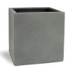 Květináč, venkovní, Polystone Cube, kostka, šedá, Fleur Ami