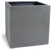 Květináč, venkovní, Polystone Cube, kostka, šedá, Fleur Ami