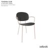Venkovní židle z recyklovaného plastu Tondina Slim s opěradly