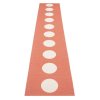 Oranžový tkaný vinylový koberec běhoun Pappelina VERA Flamingo, kruhy