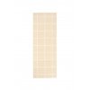 Béžový tkaný vinylový koberec běhoun Pappelina ADA Cream/White metallic, kostkovaný