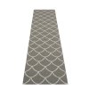 šedý tkaný vinylový koberec běhoun Pappelina Kotte Charcoal/Warm grey, vzor šišky, sítě