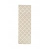Béžový, bílý tkaný vinylový koberec běhoun Pappelina Kotte Linen/Vanilla, vzor šišky, sítě