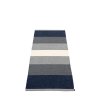 modrý, vinylový koberec KIM, pruhy, blue