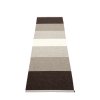 hnědý, vinylový koberec KIM, pruhy, brown