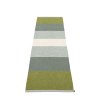 zelený, vinylový koberec KIM, pruhy, olive